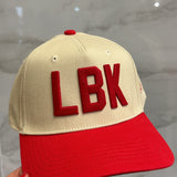 VINTAGE RED & CREAM LBK HAT