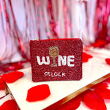 RED WINE O CLOCK COINPURSE