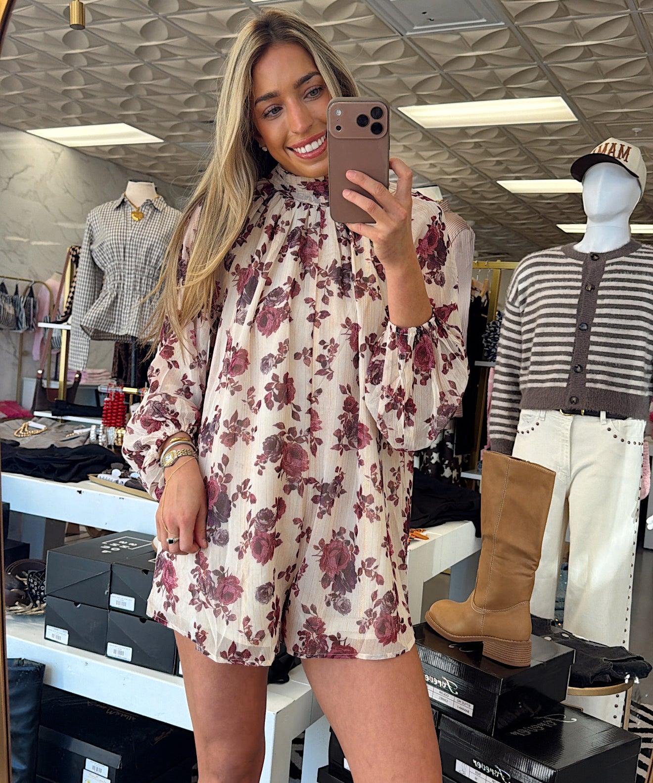 WF FLORAL CHIFFON ROMPER