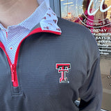 HL- BLACK TTU LOGO QUARTER ZIP (size small left)