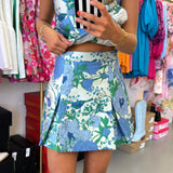 WILLA FLORAL MAIZE JACQUARED SLEEVELESS TOP / SKIRT