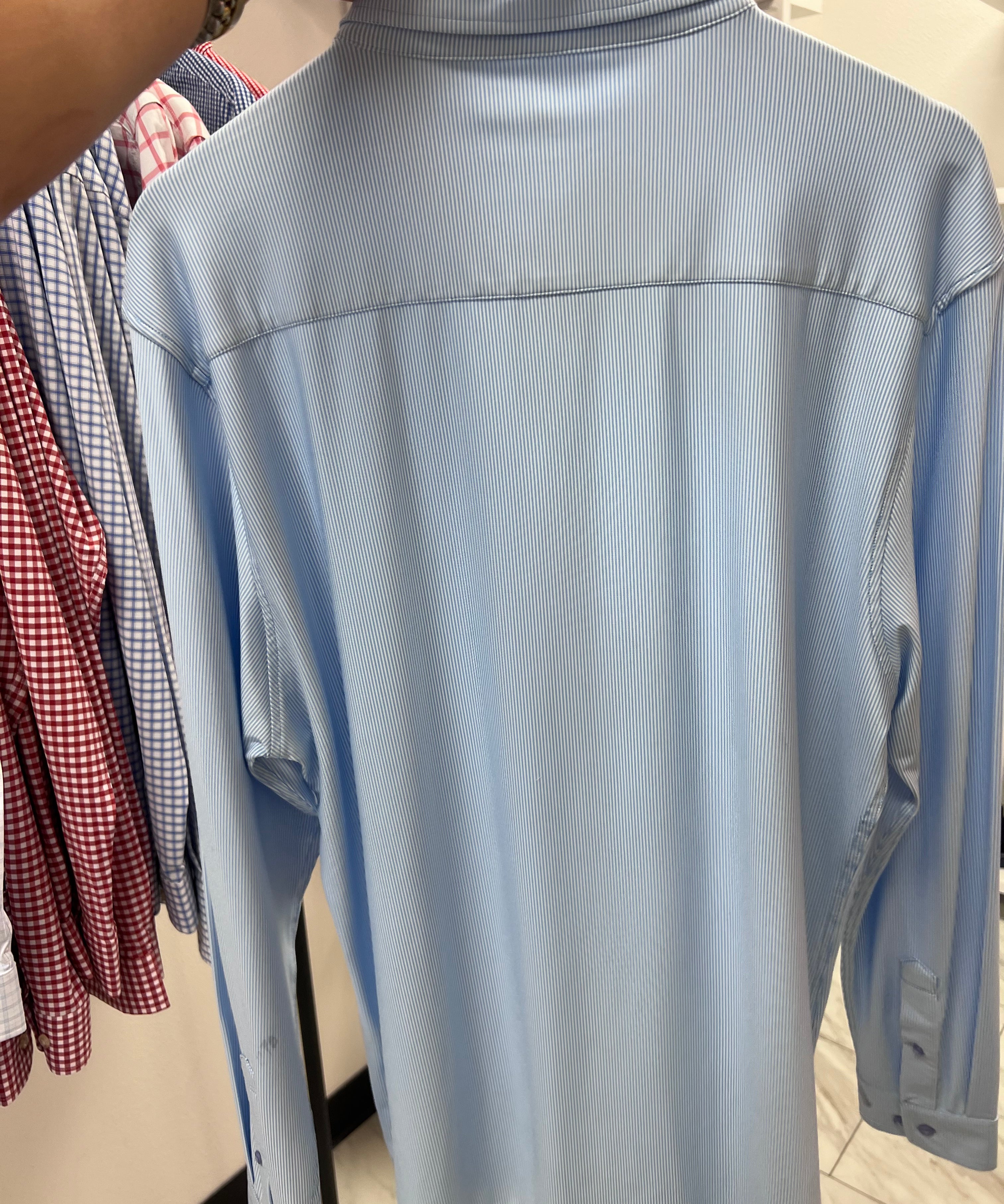 HL AZURE/ BLUE LONGSLEEVE BUTTON UP