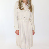 BEIGE PLEATED TRENCH COAT