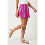 Shell Panel Linen Skort: Off White / S