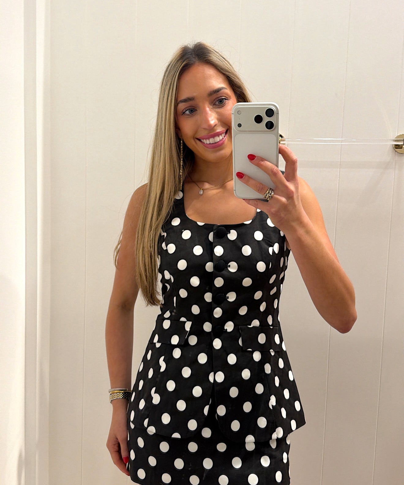 BLACK & WHITE POLKA DOT LINEN ROMPER