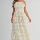 Ivory Lace Detailed Maxi Dress