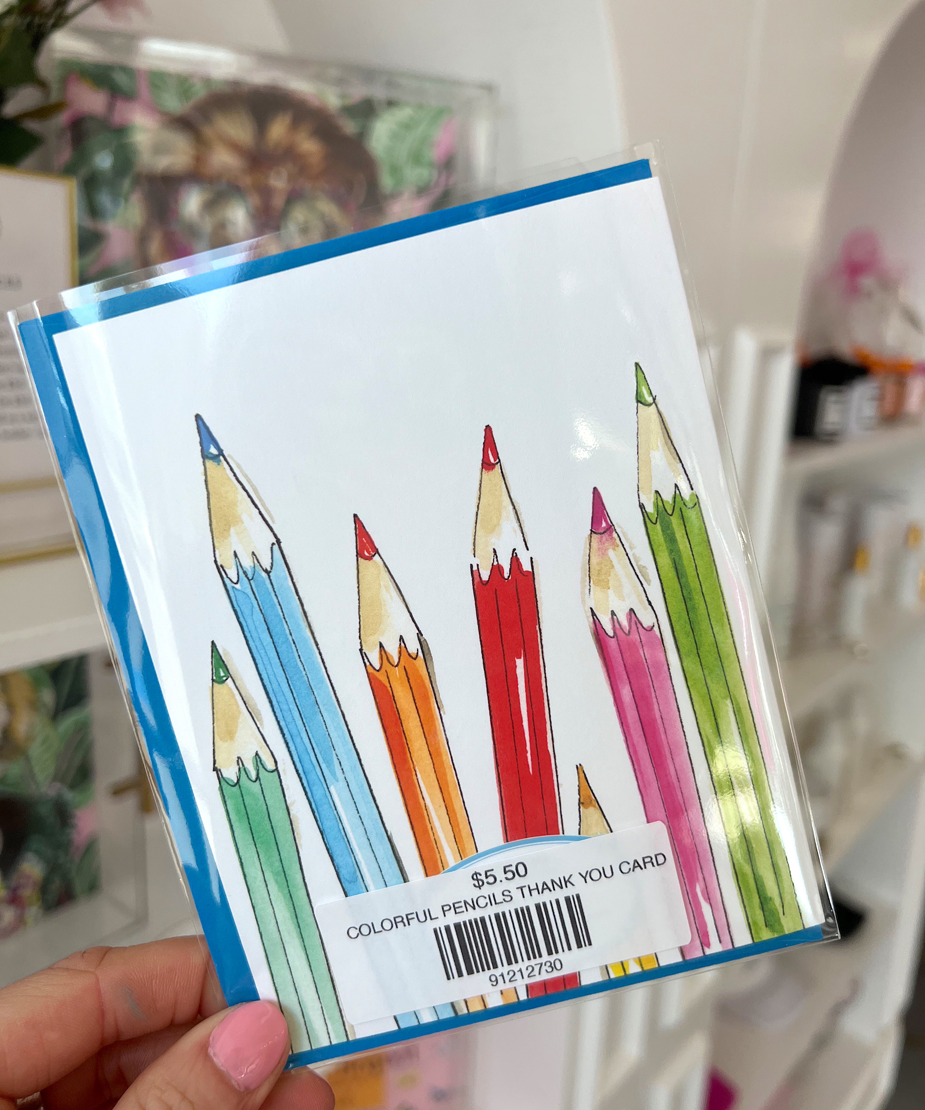 COLORFUL PENCILS THANK YOU CARD