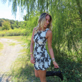 Black Embroidered Bubble Hem Set