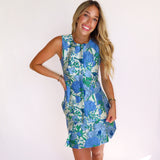 WILLA FLORAL MAIZE JACQUARED SLEEVELESS TOP / SKIRT