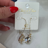 CLEAR DANGLE EARRINGS