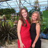 Red 3D Rosette Hem Dress