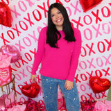 Fuchsia Knit Sweater