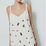 White Embellished Mini Dress