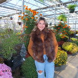 Brown Jazmin Faux Fur Vest