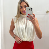LBK RED ELLE RUFFLED SHORTS
