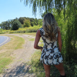 Black Embroidered Bubble Hem Set