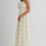 Ivory Lace Detailed Maxi Dress