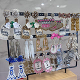 BEADED EARRINGS.