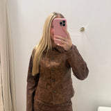 LBK CHESTNUT SUEDE JACKET & SKORT SET