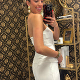 White Embellished Button Jumpsuit