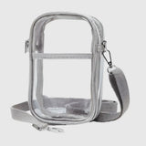 SILVER SQUARE CLEAR CROSSBODY