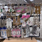 BEADED EARRINGS.