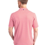 Red Cutter & Beck Stripe Mens Polo