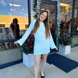 WHITE SEQUIN BOW MINI DRESS (size LARGE left)