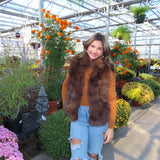 Brown Jazmin Faux Fur Vest