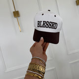 BROWN BLESSED TRUCKER HAT