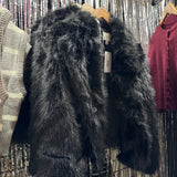 BLACK FAUX FUR JACKET