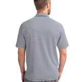 Black Cutter & Buck Stripe Mens Polo