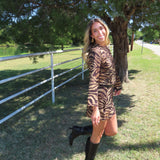 ANIMAL PRINT SEUEDE SET (size medium left)