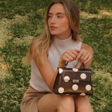 Brown Polka Dot Recycled Vegan Purse