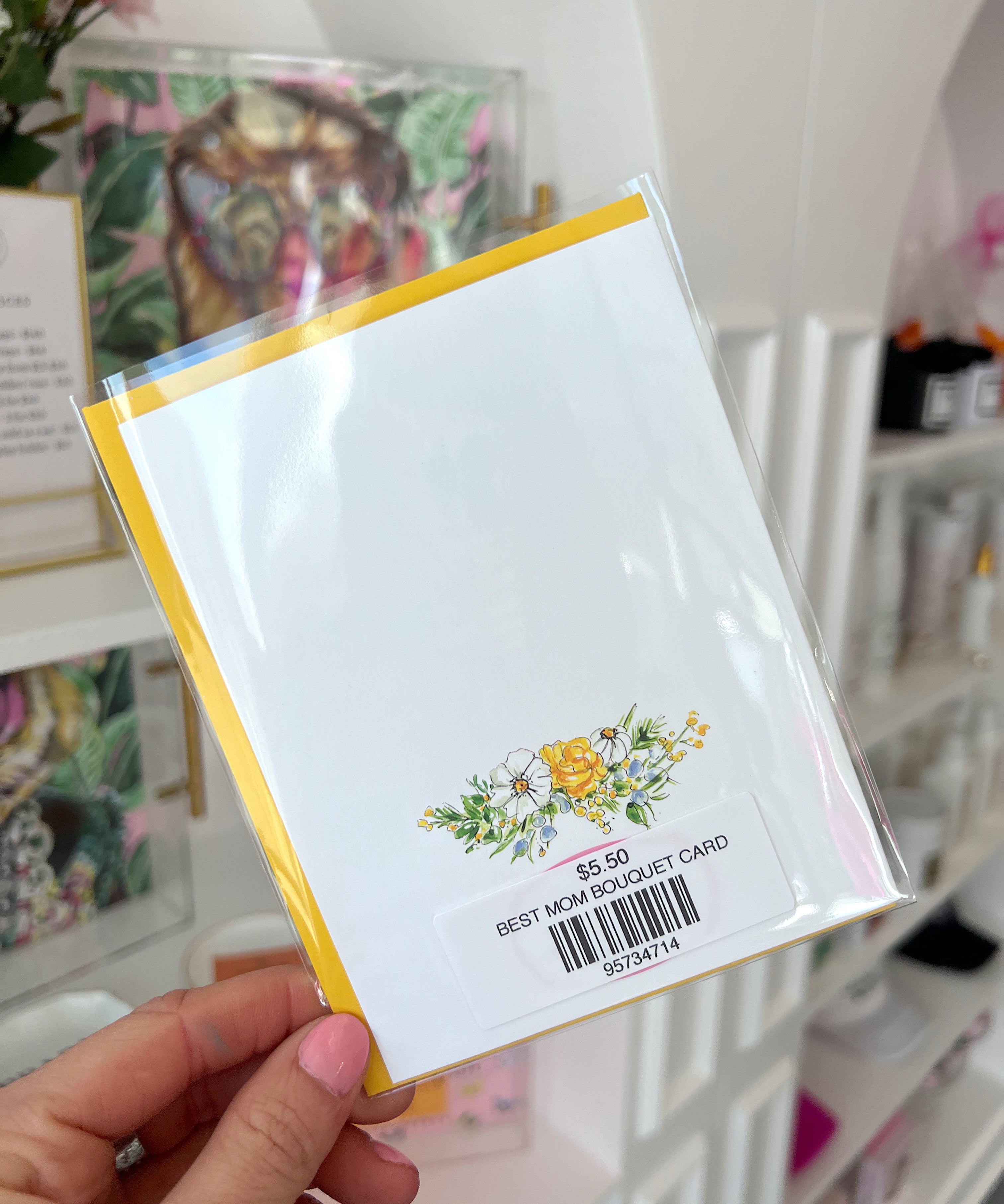 BEST MOM BOUQUET CARD