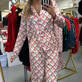 SATIN SANTA PAJAMA SET