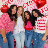 Heart Button Down Sweater Top