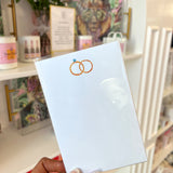WEDDING RINGS NOTEPAD