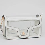 WHITE GAME DAY ENVELOPE CLEAR PURSE