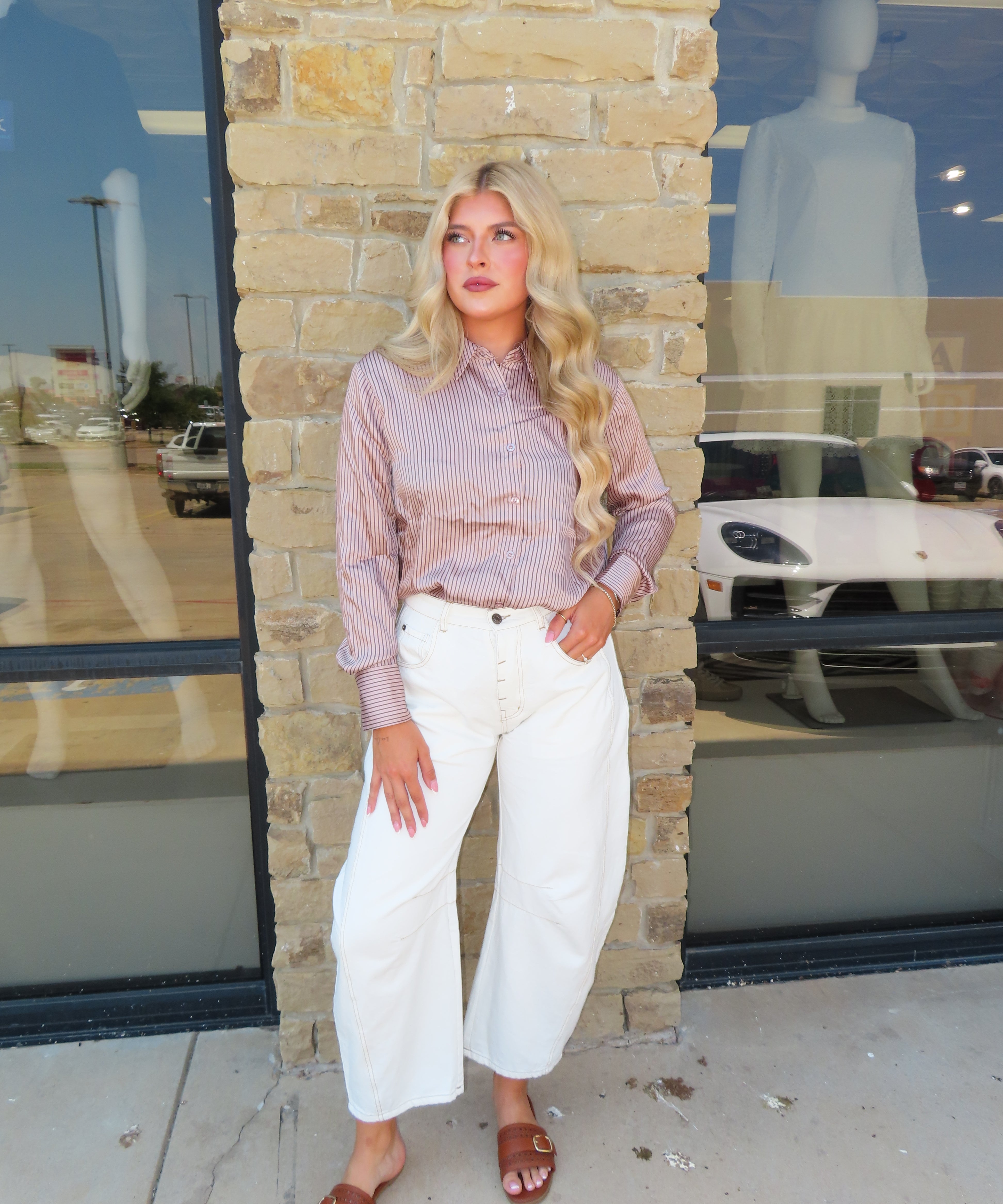 WHITE EMMY WIDE LEG PANTS