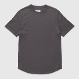 EIFFEL GREY S/S SCOOP BOTTOM PIMA TEE ( SIZE SMALL LEFT)