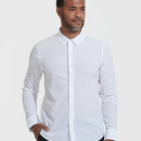 WHITE COMMUTER LONG SLEEVE BUTTON DOWN