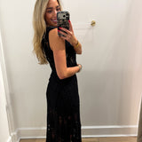 LBK BLACK ASYMMETRIC CROCHET SET