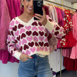 Lover Heart Soft Sweater - one size