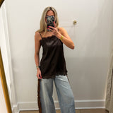 LBK BROWN FRINGE PANTS