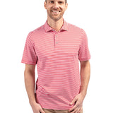Red Cutter & Beck Stripe Mens Polo