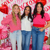 RED HEART PUFF TOP