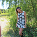 Black Embroidered Bubble Hem Set