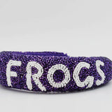 GO FROGS BEADED HEADBAND