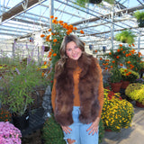 Brown Jazmin Faux Fur Vest